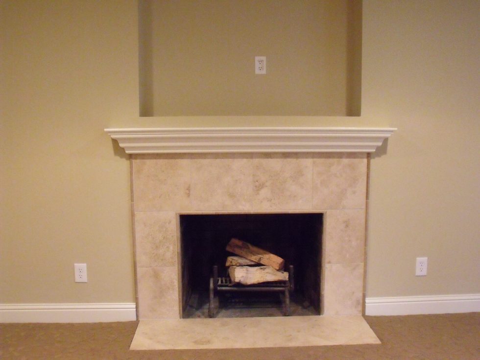 Sacramento fireplace remodel with new tile surround